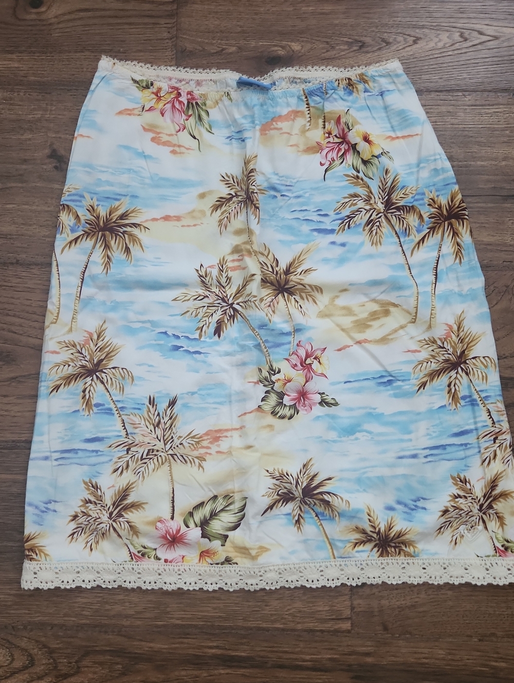 Roxy Pastel Floral Skirt in Blue, Cream & Peach